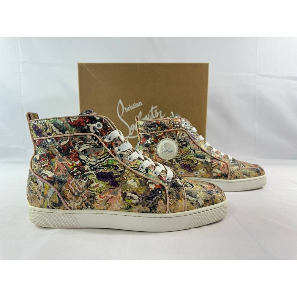 Christian Louboutin Rantus Orlato Flat Sneakers Python Faience 44 US 11